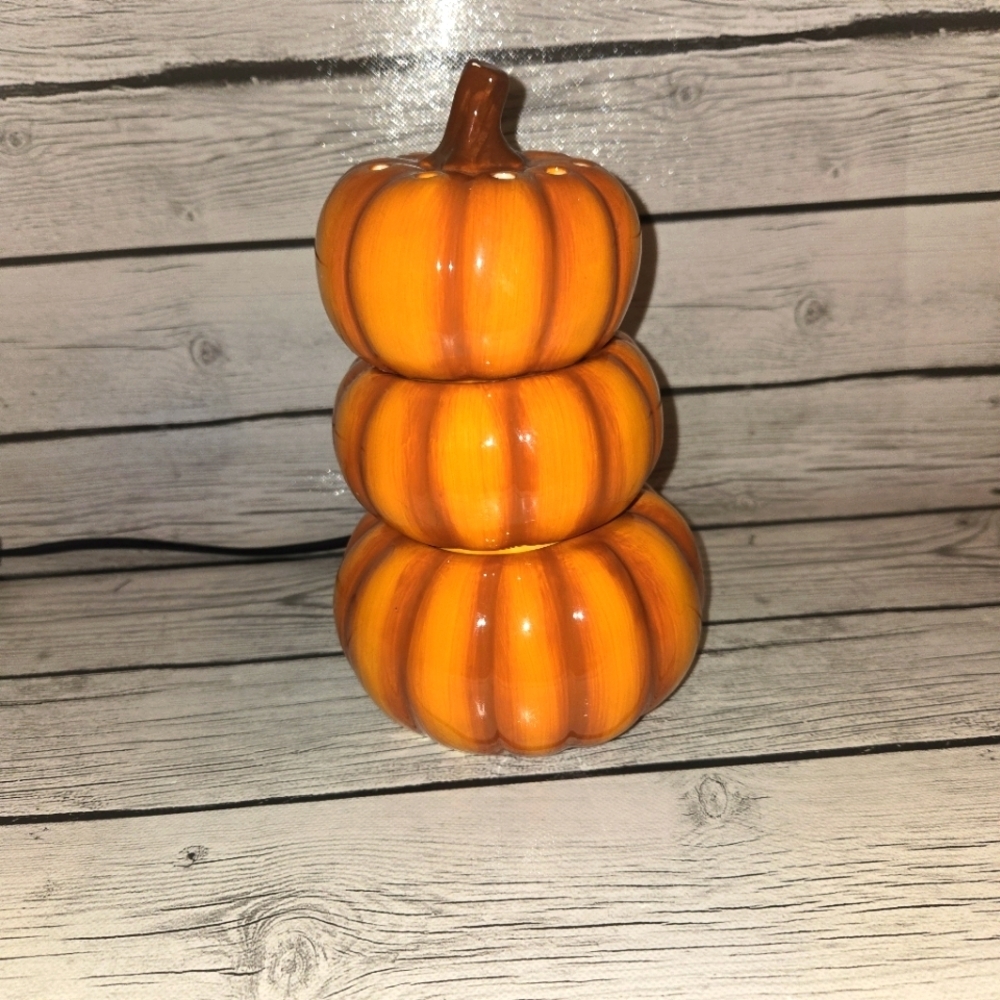 Scentsy Harvest Pumpkins Wax Warmer Fall Autumn Retired 2016 Pre-owned